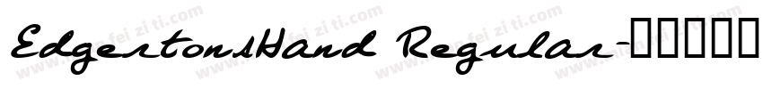 EdgertonsHand Regular字体转换